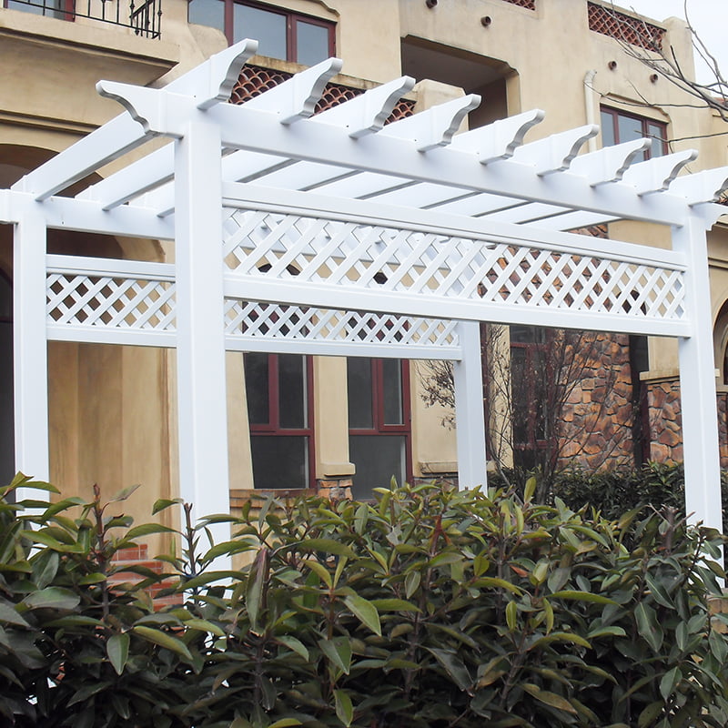 PVC pergola con reticolo